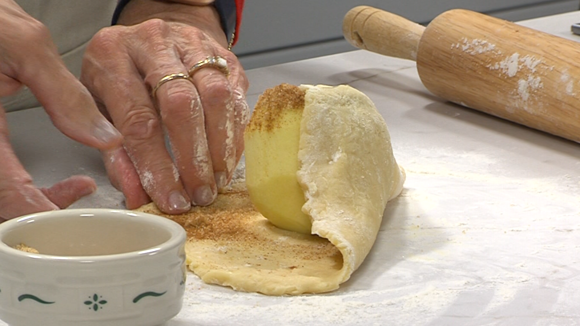 You Can Attend This Year's Apple Scrapple Festival Where You Can Enjoy Apple Dumplings Like The Kind We're Making in The Kitchen Concepts Kitchen.